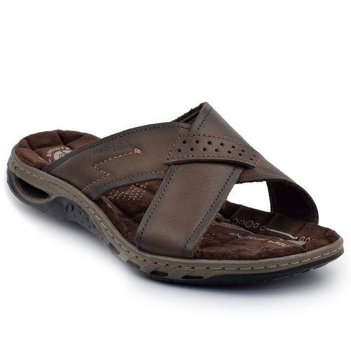 Chinelo Masculino Pegada Couro 131661-03
