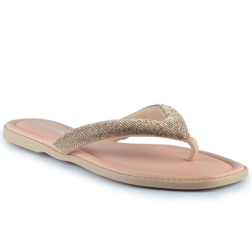 Sandalia Rasteira Piccadilly Feminina Gabi Strass - Brilho TM 508039