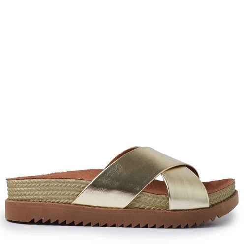 Sandália Papete Moleca Feminina 5500.215 Metalizada